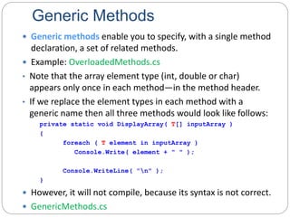 Generics collections | PPT