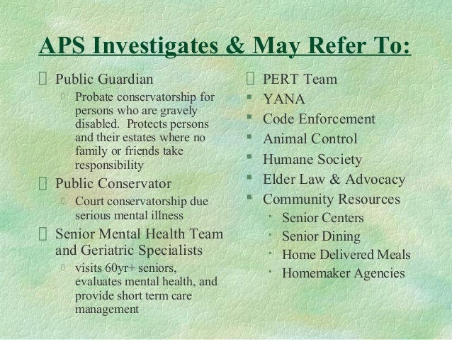 Mandatory Reporting Of Elder Abuse