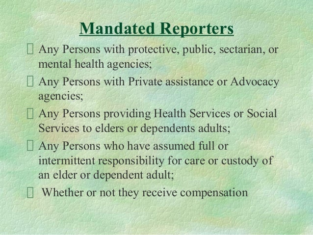Mandatory Reporting Of Elder Abuse mandatory-reporting-of-elder-abuse