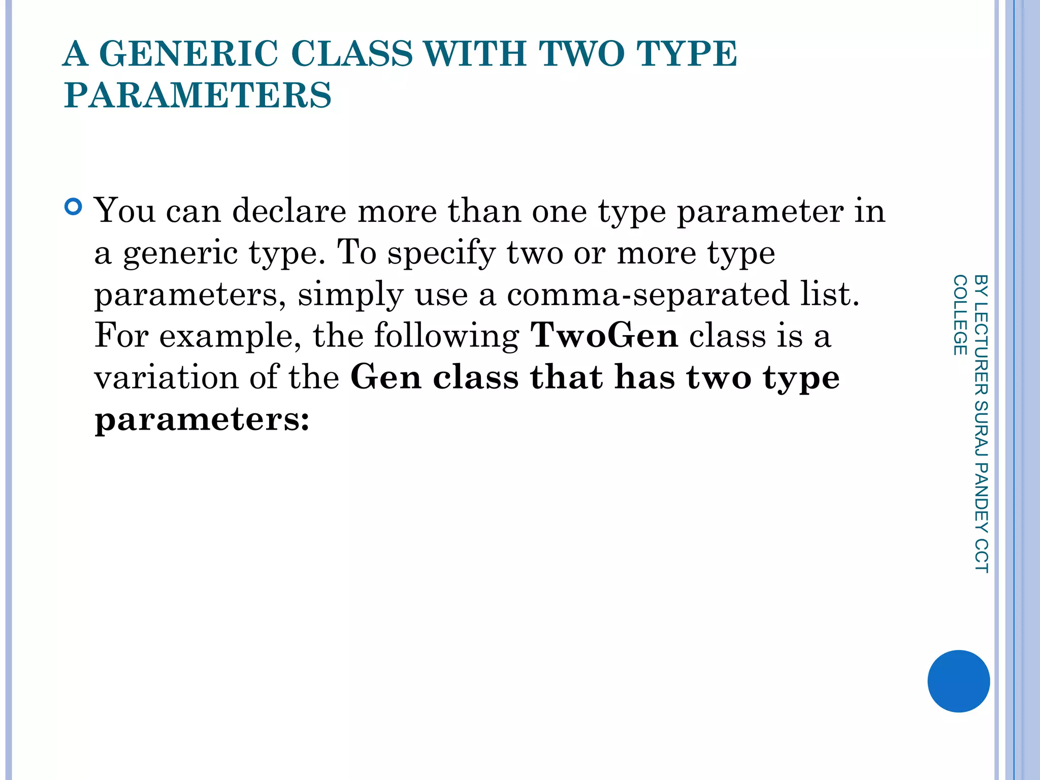 Generics in java | PPT