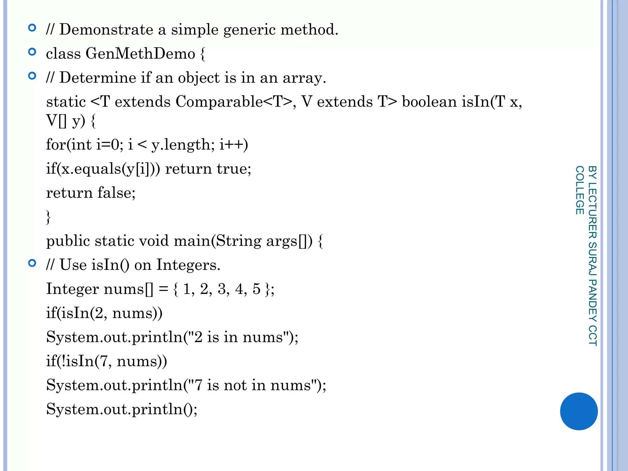 Generics in java | PPT