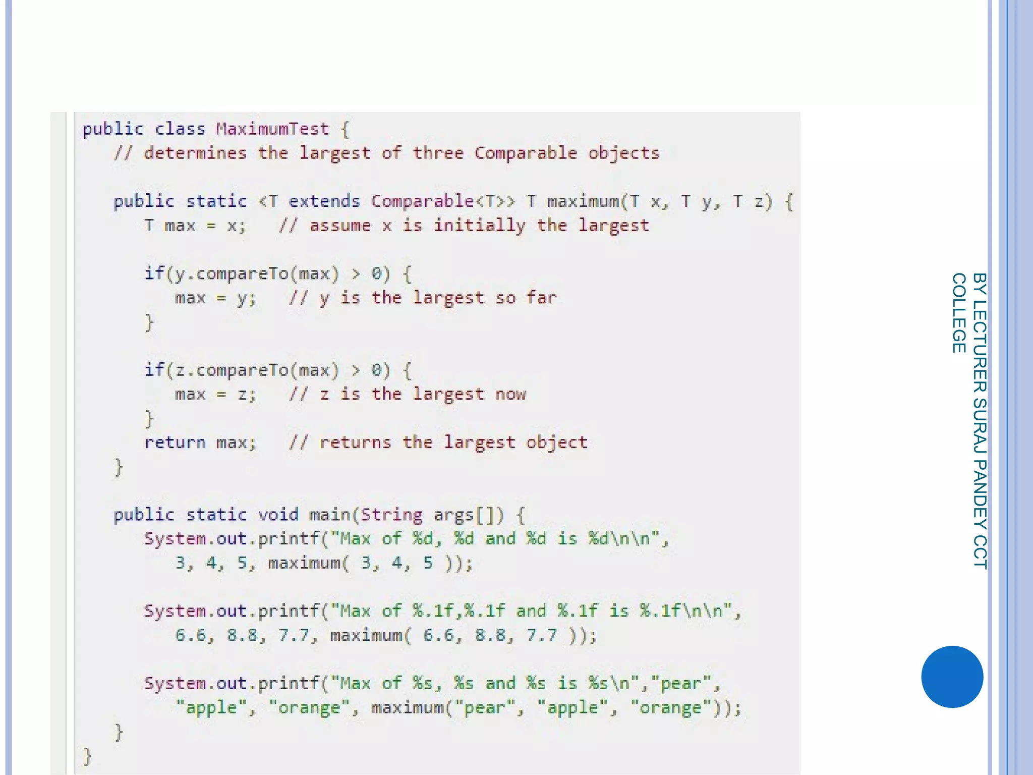Generics in java | PPT