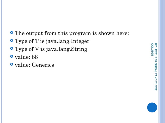 Generics in java | PPT