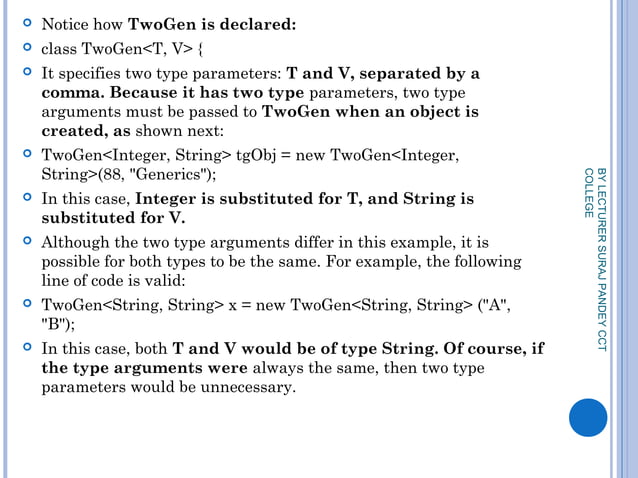 Generics in java | PPT