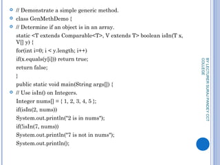 Generics in java | PPT