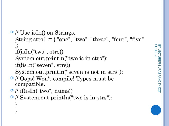 Generics in java | PPT