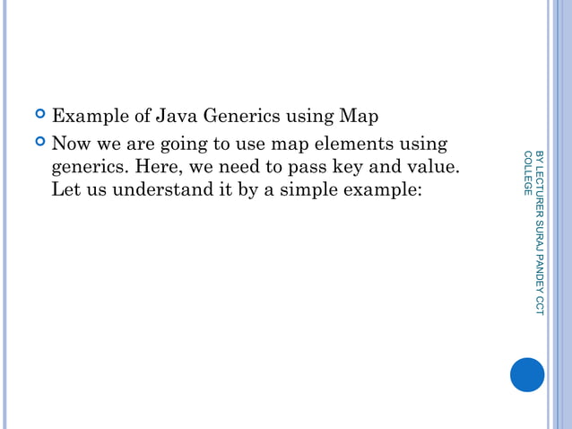 Generics in java | PPT