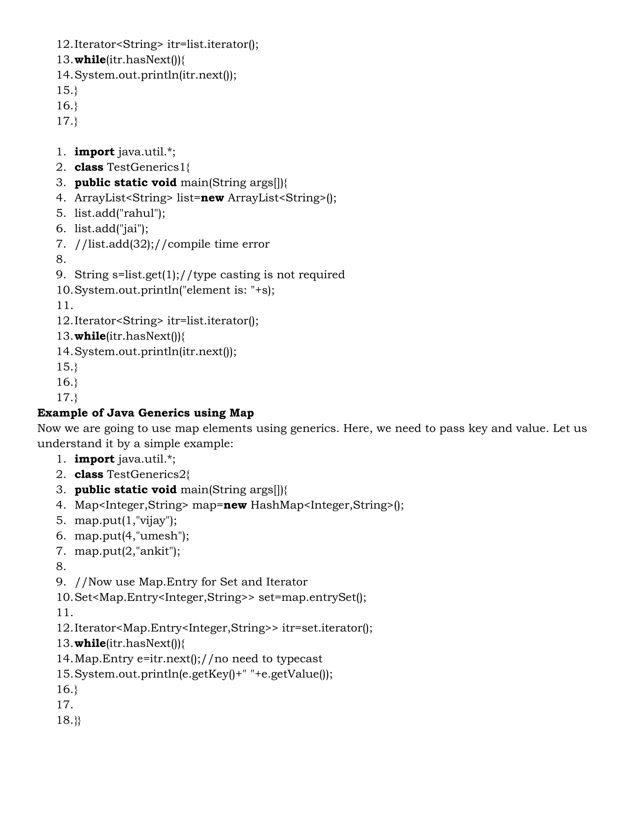 Generics in java | PDF