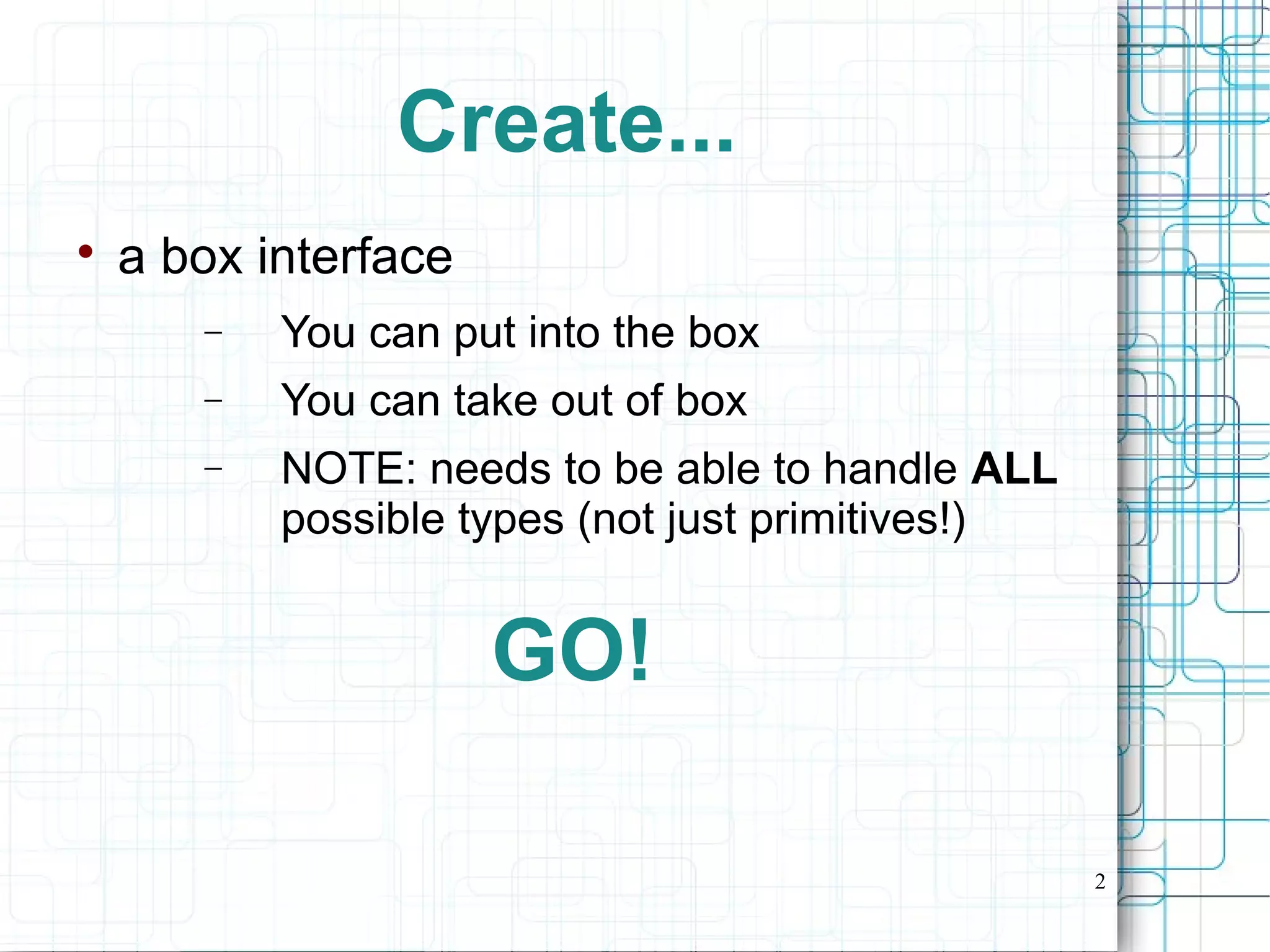 Generics lecture | PPT