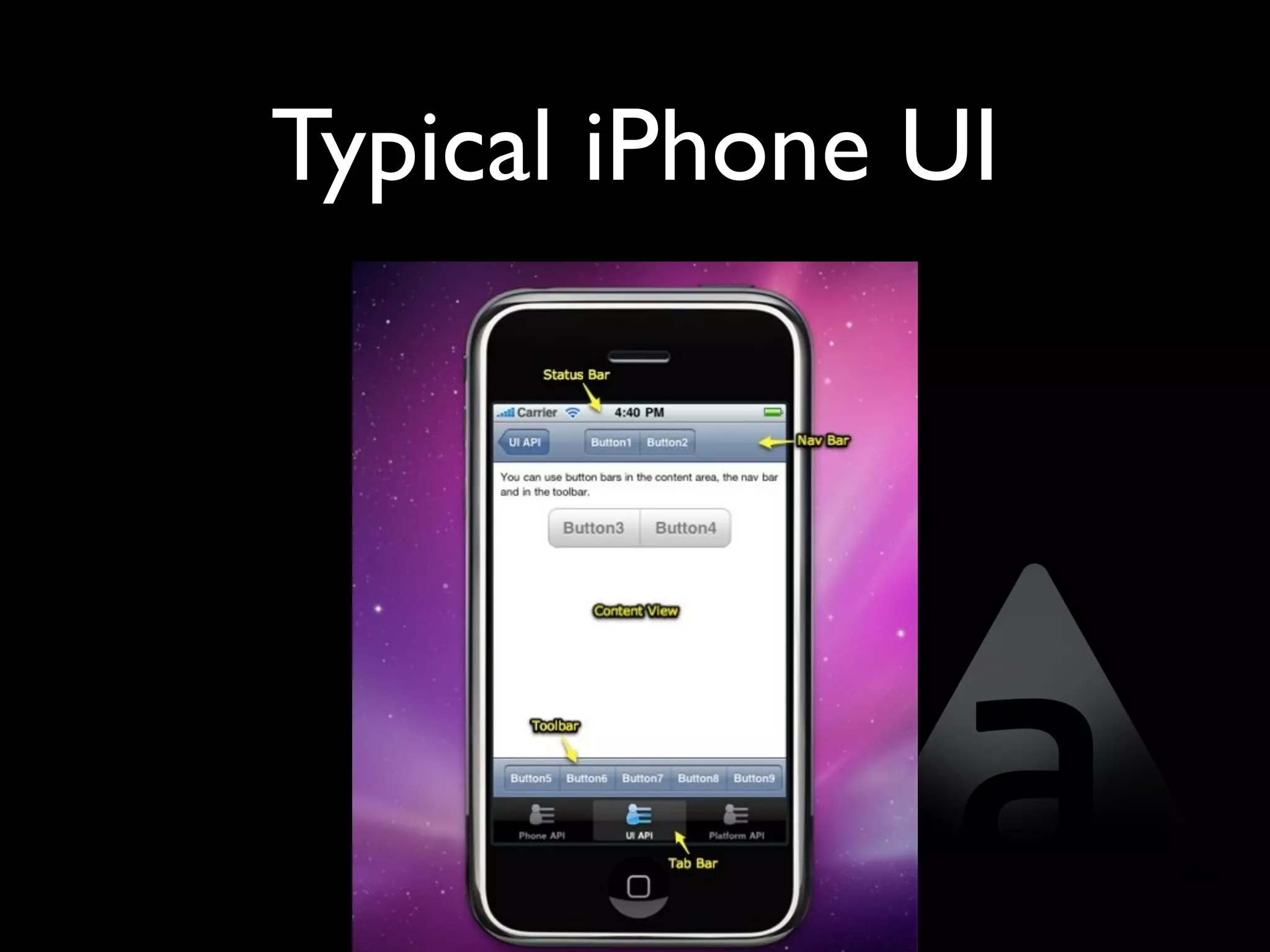 Typical iPhone UI
 