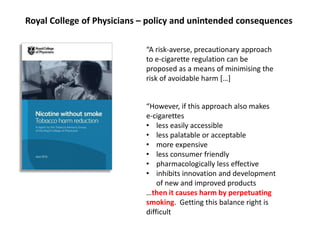 Avoidable Consequences Tobacco Harm Reduction - an introduction | PPT