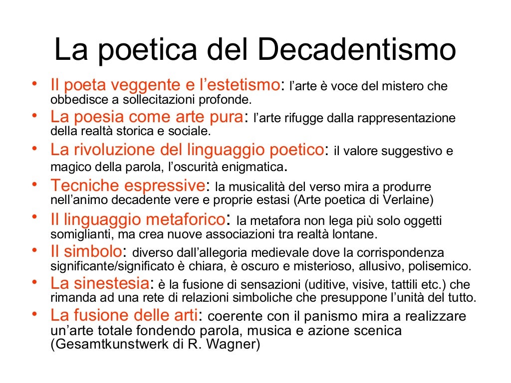 Simbolismo e decadentismo. Il vate e il dandy