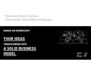 Business Model Canvas:
Generische Geschäftsmodelltypen

© ZU | 2012-07

 