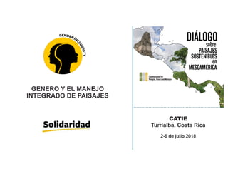 Suyapa Saldivar, Solidaridad, Género y el manejo integrado del paisaje