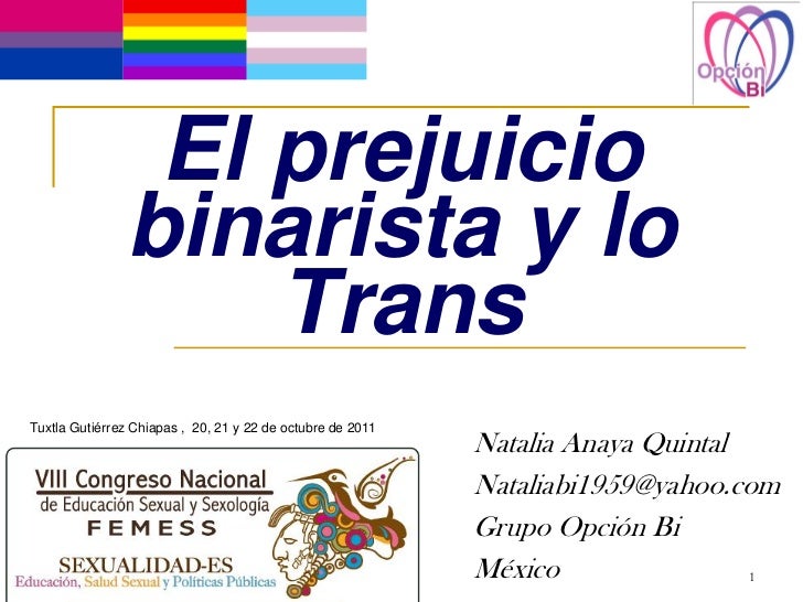 Opciones de género binario