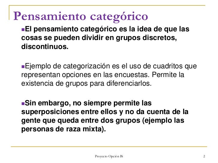 Opciones de género binario