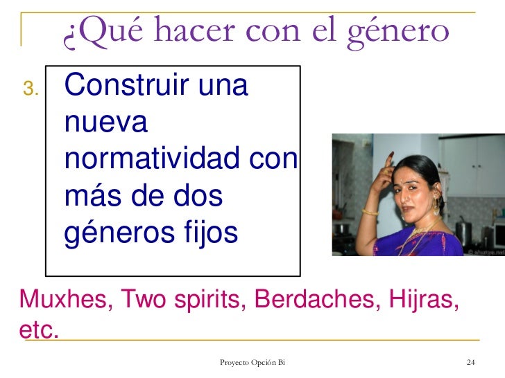 Opciones de género binario