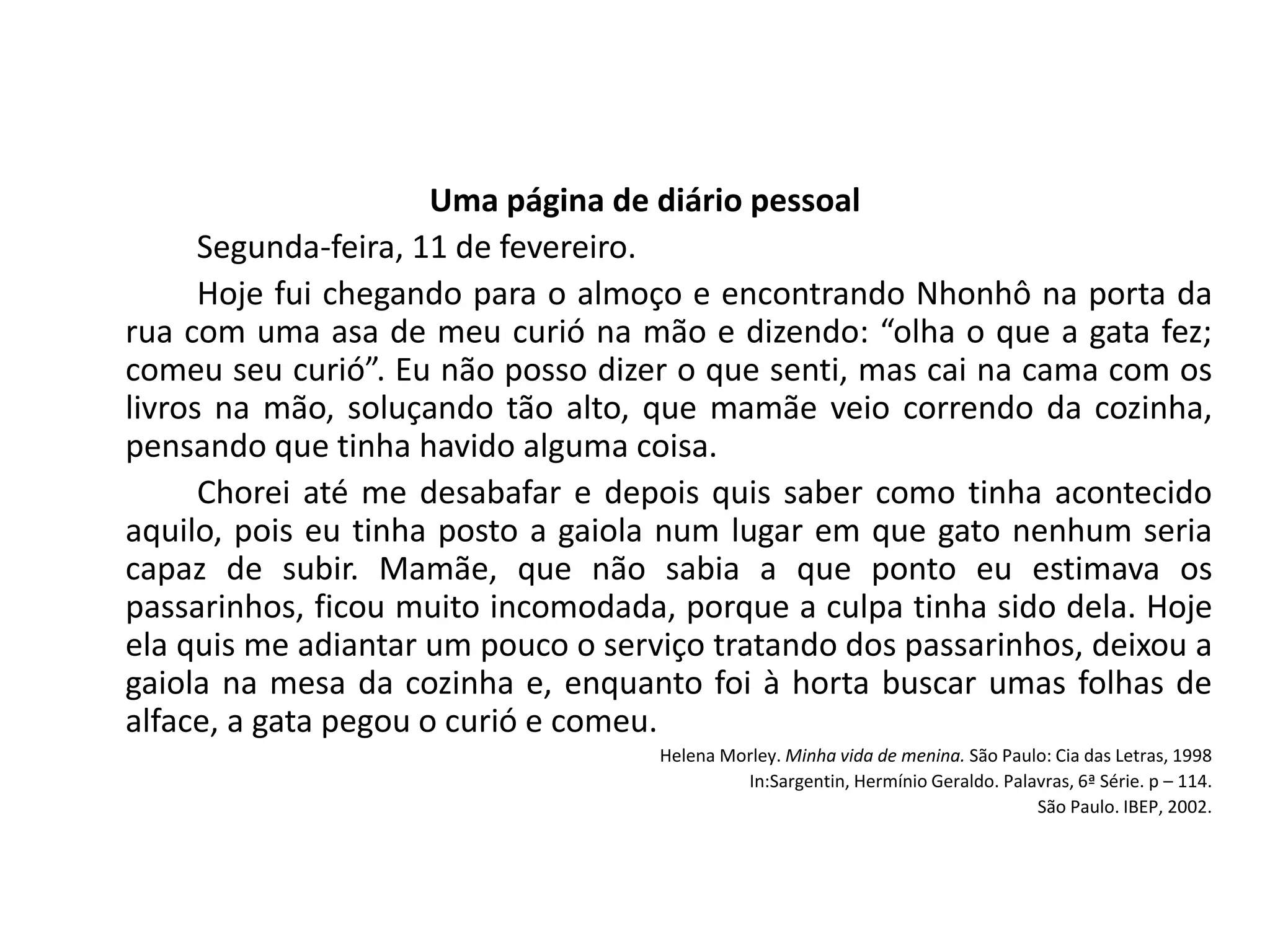 Citacoes De Diario Pessoal