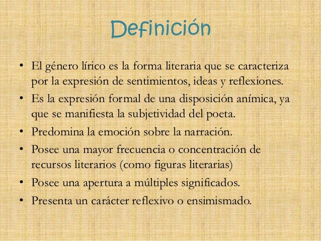 Genero lirico