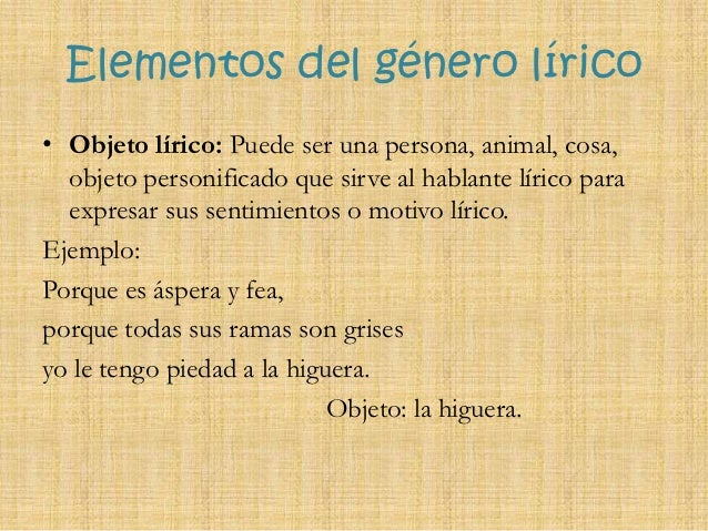 Genero lirico