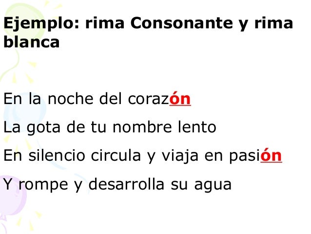 Genero Lirico Rima Asonante Y Consonante