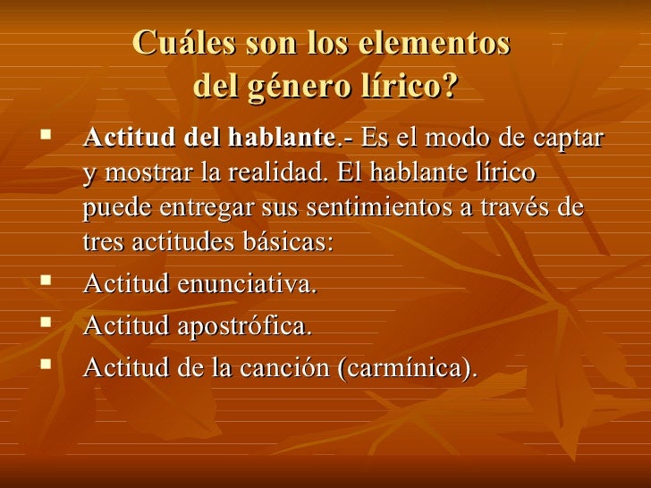 Genero lirico y sus caracteristicas