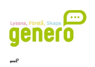Generopresentation fredagsföreläsning