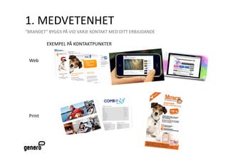 1. MEDVETENHET  
“BRANDET” BYGGS PÅ VID VARJE KONTAKT MED DITT ERBJUDANDE 

          EXEMPEL PÅ KONTAKTPUNKTER 


 Web 




 Print 
 