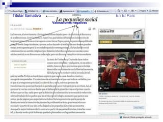 En El País Titular llamativo Valoraciones negativas 