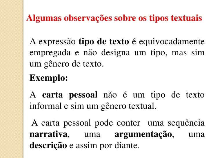 Generos e tipos textuais