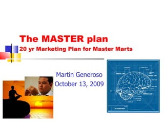 The MASTER plan 20 yr Marketing Plan for Master Marts Martin Generoso October 13, 2009 