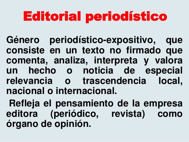 Generos periodisticos