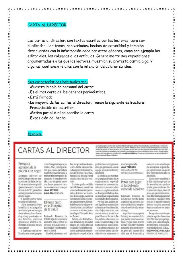 Carta De Opinion Ejemplo Corta - u Carta De