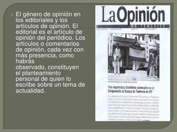 Generos periodísticos deber