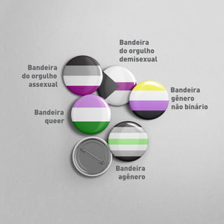 Bandeira
do orgulho
assexual
Bandeira
queer
Bandeira
agênero
Bandeira
do orgulho
demisexual
Bandeira
gênero
não binário
 