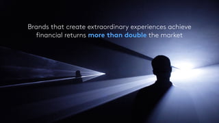 Brands that create extraordinary experiences achieve
financial returns more than double the market
 