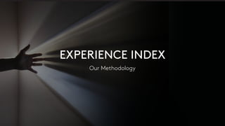 Our Methodology
EXPERIENCE INDEX
 