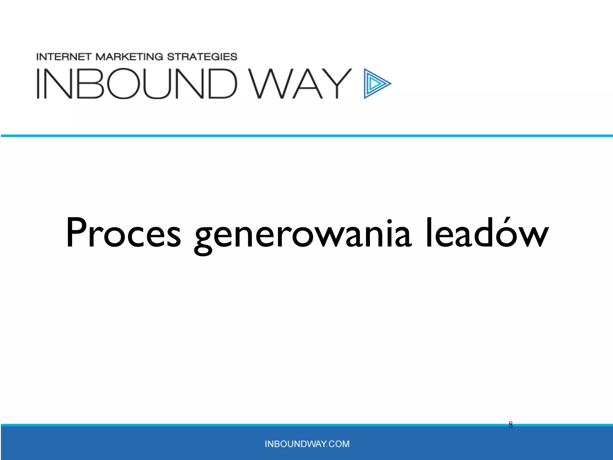 Proces generowania leadów



                      8
 
