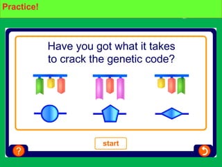 Genetic code quizPractice!
 
