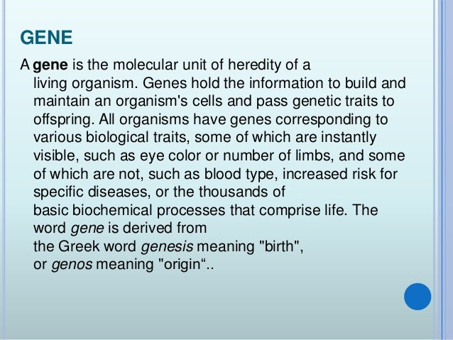 Genes and Gametes