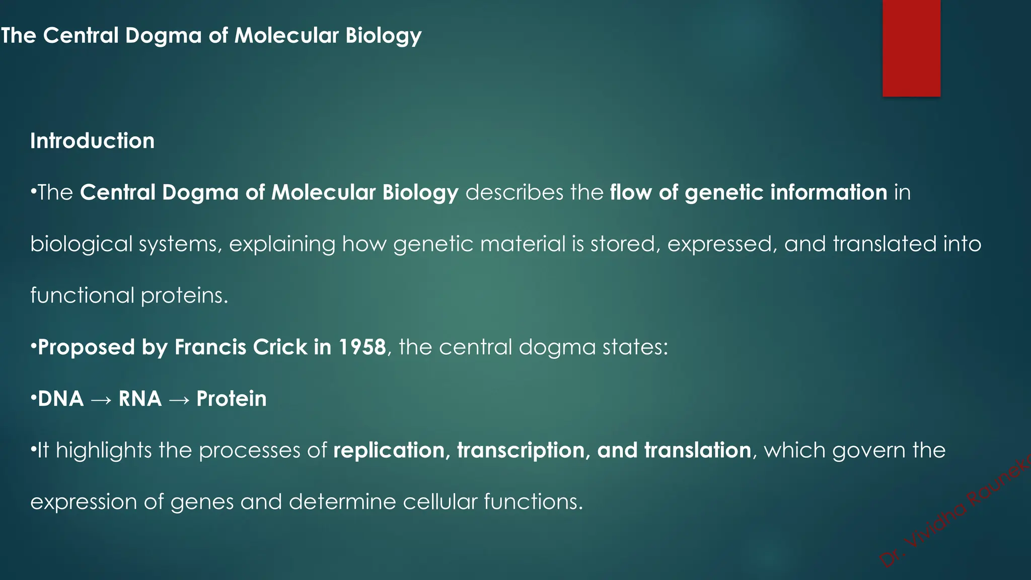 Genes and the genetic code_Central dogma | PPTX