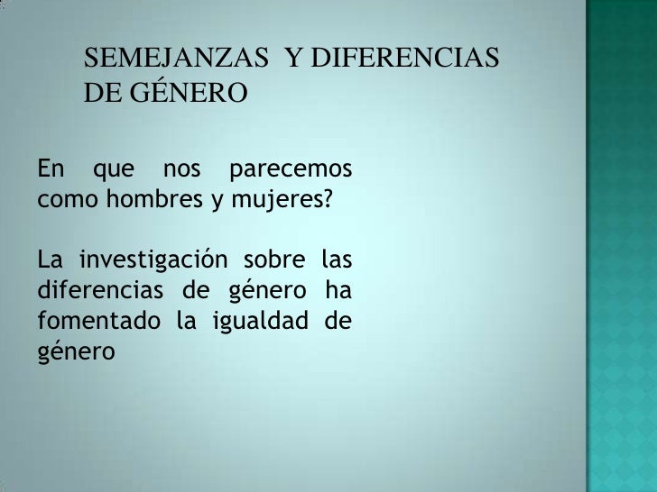 Semejanzas Y Diferencias