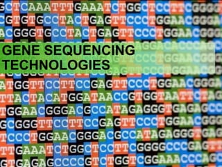 GENE SEQUENCING
TECHNOLOGIES
 