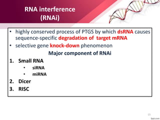 Gene silencing and its application in crop improvement | PPTX