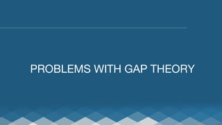 PROBLEMS WITH GAP THEORY

 