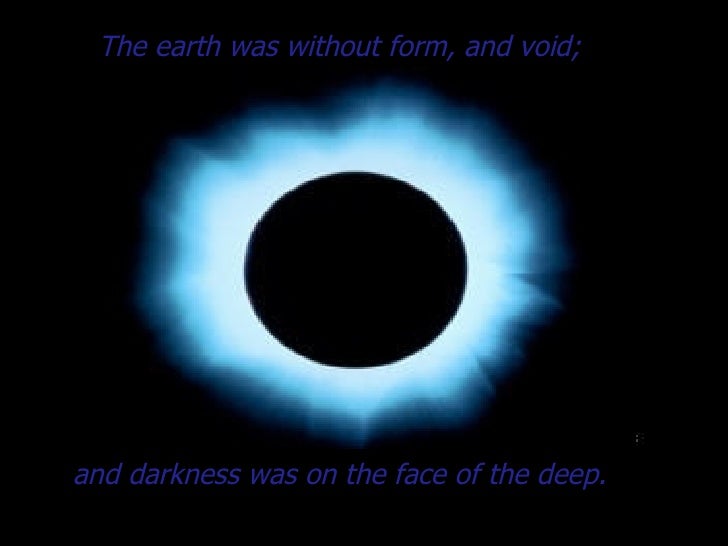 genesis 1 in the beginning the earth was without form