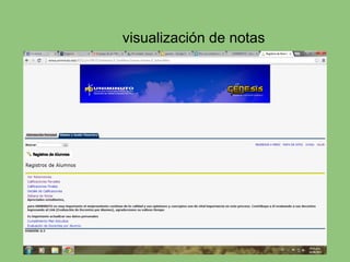 visualización de notas
 