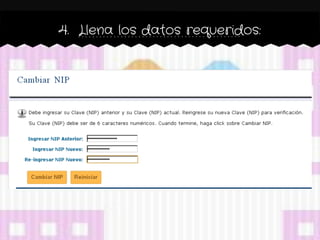 4. Llena los datos requeridos:
 