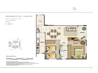 A PA R TA M E N T O T I P O - 2 Q U A R TO S
Á re a s p r i va t i va s d o E d . E ra
2 o ao 7 o pavimento
Colunas:
01 - 61,14 m 2
03 - 60,71 m 2




                                               1
 