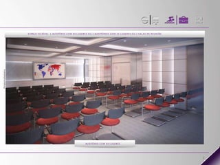 E S PAÇ O F L E X Í V E L : 1 AU D I TÓ R I O C O M 6 0 L U GA R E S O U 2 AU D I TÓ R I O S C O M 2 5 L U GA R E S O U 2 S A L A S D E R E U N I ÃO
Perspectivailustrativa.




                                                                                         AU D I TÓ R I O C O M 6 0 L U GA R E S




                                                                                                                                                                                 1
 